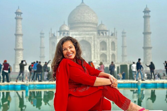 7-Days Private Golden Triangle with Pushkar Yoga Spiritual Tour - Day 3: Agra Fort and the Taj Mahal from across the river