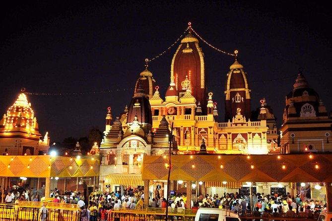Delhi by Evening Tour with Private AC Car, Guide & Dinner - Birla Mandir offers a short temple visit