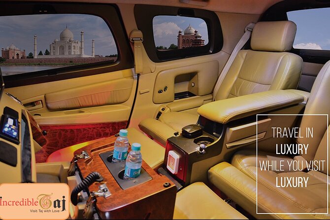 From Delhi: Luxury Taj Mahal Day Tour By Audi / BMW/ Mercedes - Agra Fort in 45 minutes