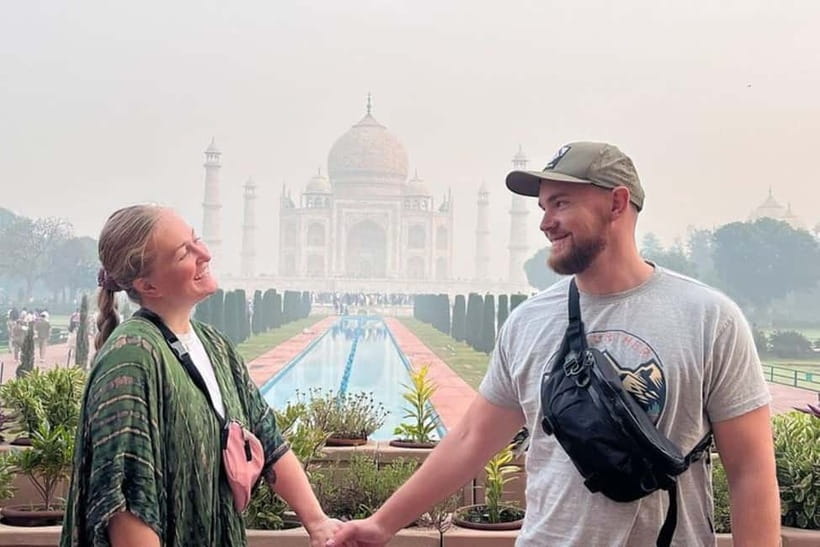 From Delhi: Private Taj Mahal & Agra Tour with 5<em> Lunch – Key points to know before booking’ /></p>
<ul>
<li><strong>A private Delhi pickup:</strong> Your driver can collect you from a hotel or airport in Delhi, Noida, Gurugram, Ghaziabad, Faridabad, or nearby areas.</li>
<li><strong>Skip-line monument entry:</strong> Select the option that includes entrance tickets so you can avoid arranging them separately.</li>
<li><strong>Three major Agra sights:</strong> The plan covers the Taj Mahal, Agra Fort, and Itimad-ud-daulah, commonly called Baby Taj.</li>
<li><strong>Guides with strong photo skills:</strong> Guides including Javed Khan, Salim, Faizan, Nashit, and Akil are often praised for taking photos and finding good picture spots.</li>
<li><strong>Optional five-star lunch:</strong> Add a 45-minute buffet stop at the DoubleTree by Hilton Hotel Agra.</li>
<li><strong>A long but efficient day:</strong> Expect roughly 3.5 hours on the road each way, plus sightseeing and lunch.</li>
</ul>
<h2>Why this private Agra day trip works</h2>
<p><img width="820" height="615" decoding="async" src=