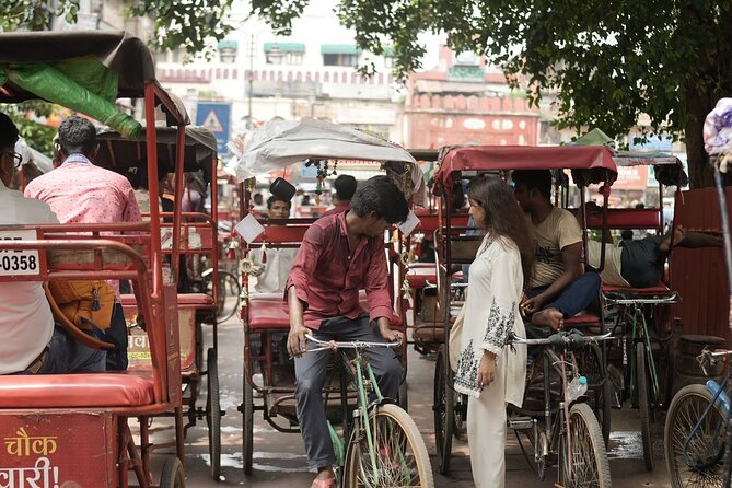 Old Delhi Food Walk by Haveli Dharampura [Private] - Riding toward Khari Baoli and Gadodia Market