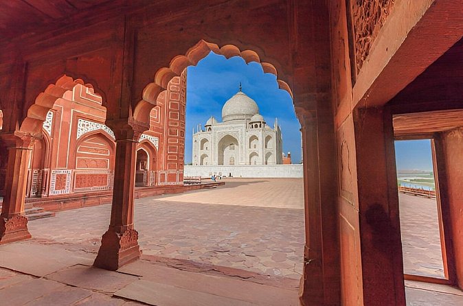 Same Day Taj Mahal/Agra Tour from Delhi : Private & All Inclusive - Agra Fort and its view toward the Taj