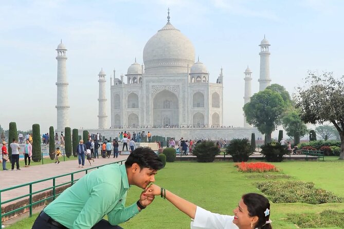 Taj Mahal & Agra Private Tour By Car with 5 Star Lunch - Reaching the Taj Mahal after the three-hour drive